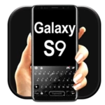 black galaxy s9 keyboard theme android application logo